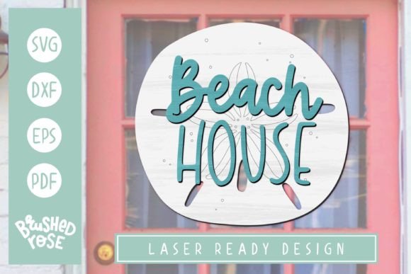 Beach House Sand Dollar Glowforge Sign Graphics & Illustrations Review