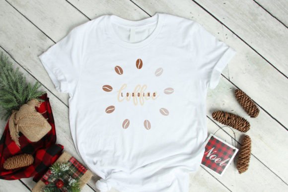 Coffee Loading Circle Typography T Shirt Graphics & T-Shirt Designs
