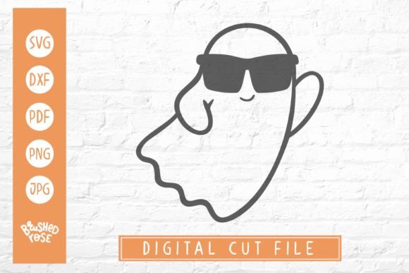 Cool Ghost SVG, Funny Halloween Ghost Graphics and Illustrations