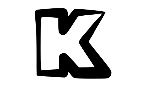 Cute and Bold Uppercase Mono Letter K for Graphics and Crafts