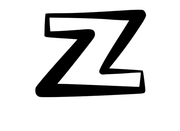 Cute and Bold Uppercase Mono Letter Z for Graphics and Crafts