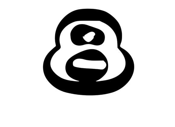 Cute and Bold Uppercase Mono Number 8 Graphics in Crafts