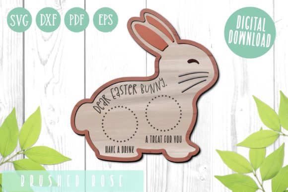 Easter Bunny Tray Laser Glowforge SVG Graphics & Illustrations