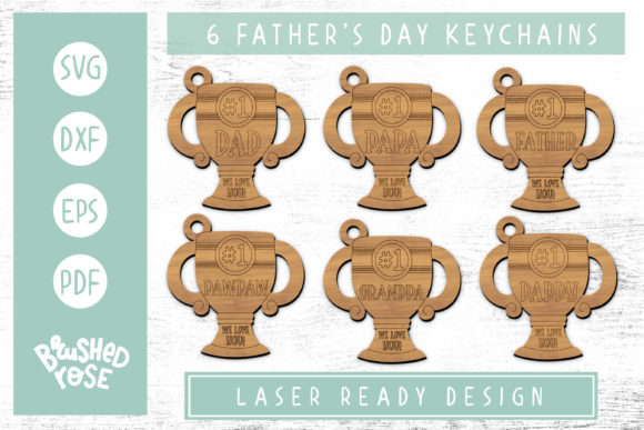Father s Day Trophy Keychains Glowforge