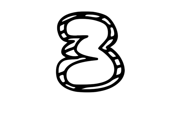 Felt Tip Hand Drawn Stripy Comic Mono 3 for Graphics and Crafts