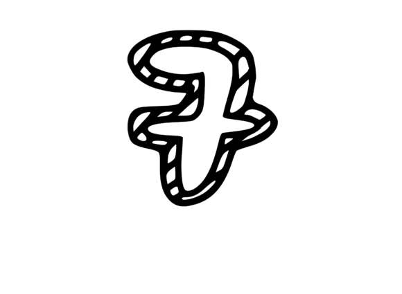 Felt Tip Hand Drawn Stripy Comic Mono 7 Graphics for Crafts