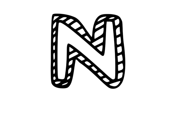 Felt Tip Hand Drawn Stripy Comic Mono N Graphics and Crafts