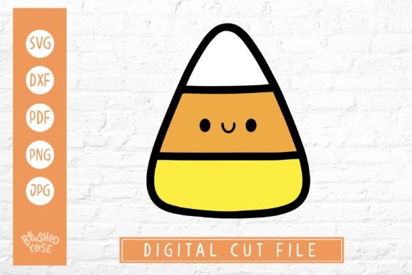 Happy Candy Corn, Kawaii Halloween Svg: Graphics & Illustrations Review