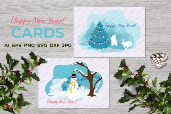 Happy New Year 2 Vector Illustration Review