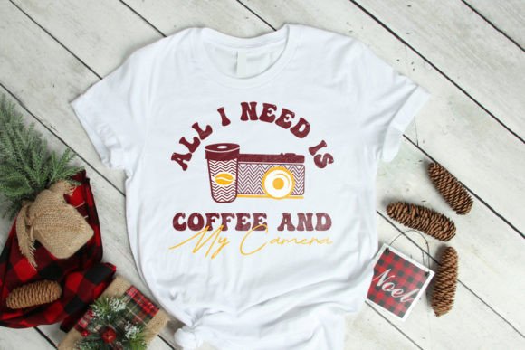 Retro Coffee Camera Typographic T Shirt Review