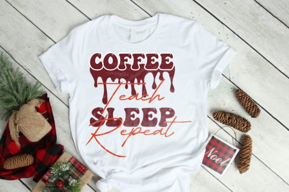 Retro Coffee Drop Typography T Shirt for Graphics and T-Shirt Designs