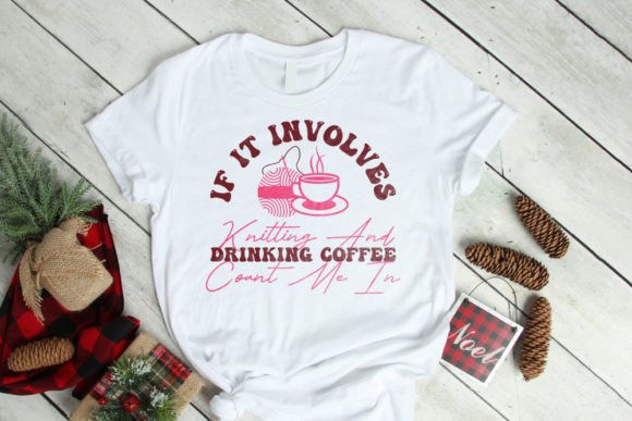 Retro Coffee Knitting Typographic TShirt: A Graphics Review for Branding