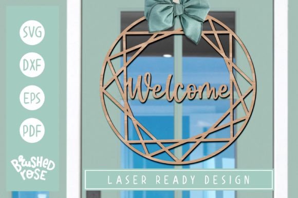 Round Welcome Front Door Glowforge Sign: Graphics & Illustrations Review