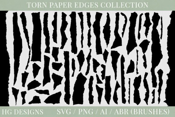 Torn Paper Edges Brushes and More for Graphics