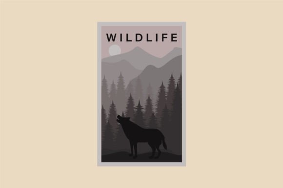 Wildlife Minimalistic Print Poster: Graphics for Crafters